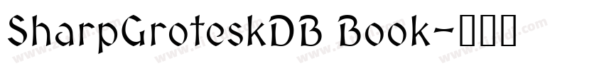 SharpGroteskDB Book字体转换